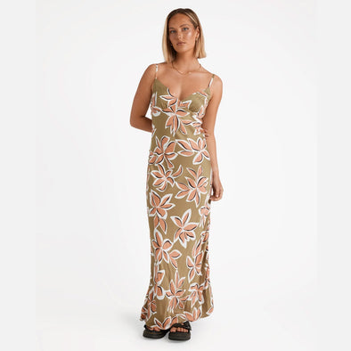 VOLCOM Pyschsonic Slippy Dress - Light Army