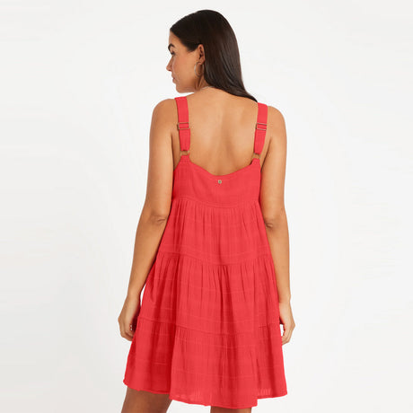 VOLCOM Red Viper Mini Dress - Red