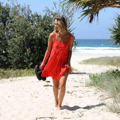 VOLCOM Red Viper Mini Dress - Red