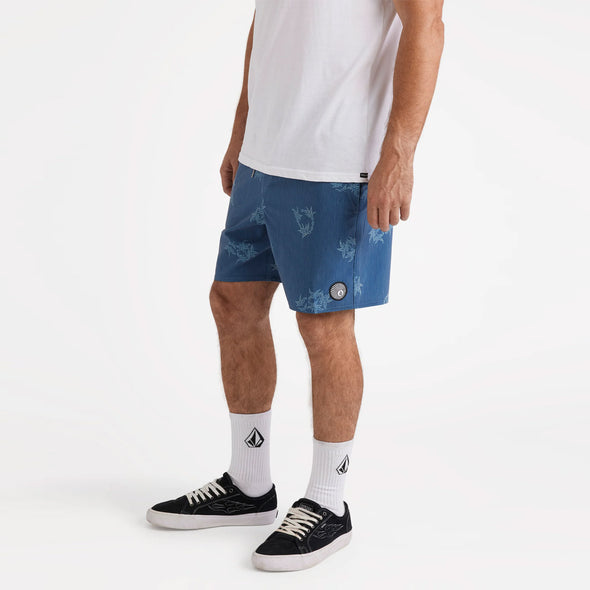 VOLCOM Regal Trop Psych Cotton 17" Trunks - Coronet Blue