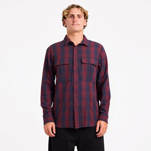 VOLCOM Shadowstone Flannel Shirt - Navy