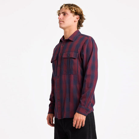 VOLCOM Shadowstone Flannel Shirt - Navy