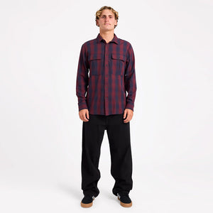 VOLCOM Shadowstone Flannel Shirt - Navy