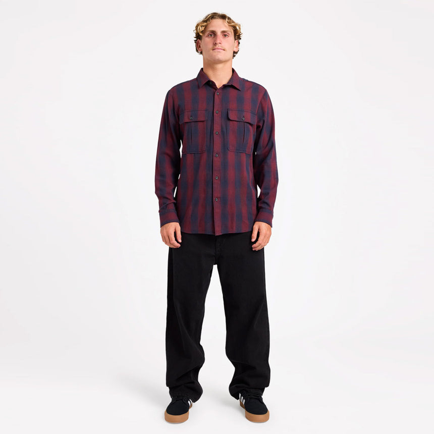 VOLCOM Shadowstone Flannel Shirt - Navy