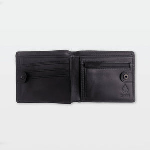 VOLCOM Single Stone Leather Wallet - Black