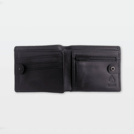 VOLCOM Single Stone Leather Wallet - Black