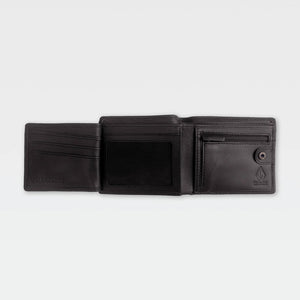 VOLCOM Single Stone Leather Wallet - Black