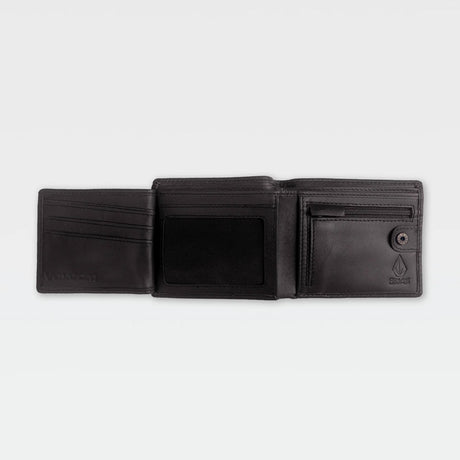 VOLCOM Single Stone Leather Wallet - Black