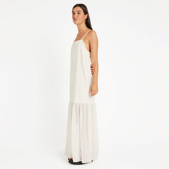 VOLCOM Small Talk Dress - Vintage White