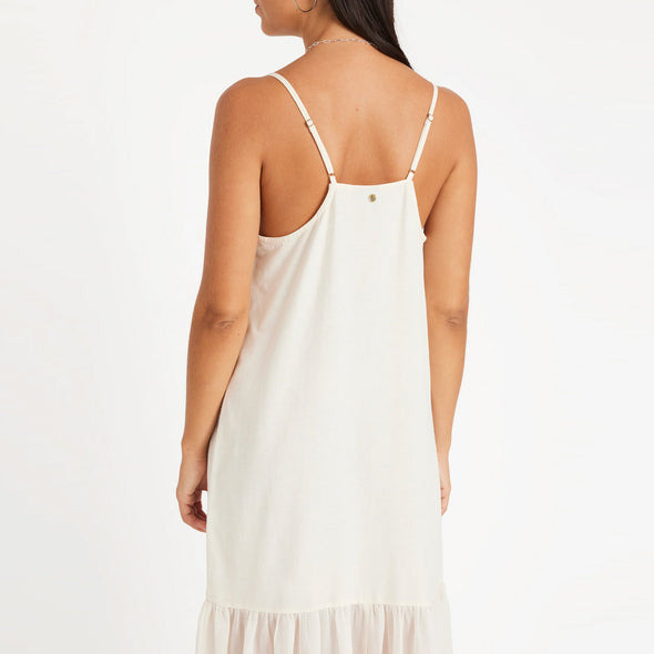 VOLCOM Small Talk Dress - Vintage White