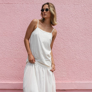 VOLCOM Small Talk Dress - Vintage White