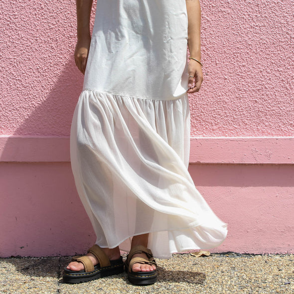 VOLCOM Small Talk Dress - Vintage White