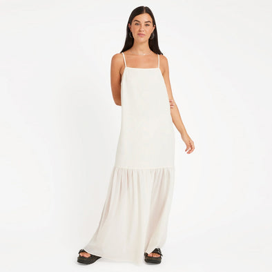 VOLCOM Small Talk Dress - Vintage White