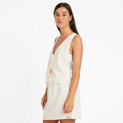 VOLCOM Small Talk Skirt - Vintage White