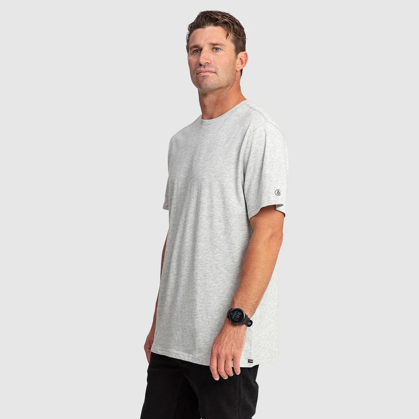 VOLCOM Solid Short Sleeve Tee - Grey Marle