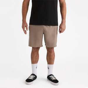 VOLCOM Sparklestone Elastic Waist Shorts - Brindle