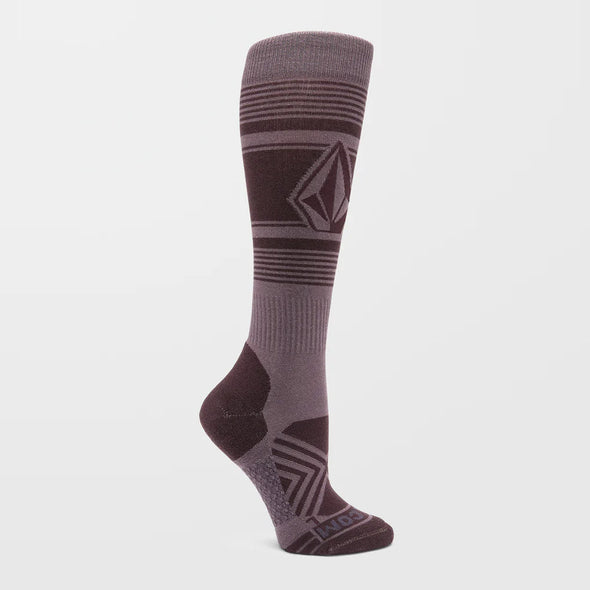 VOLCOM Women's Stone Lines Over-The-Calf Snow Sock - Dusty Lavender