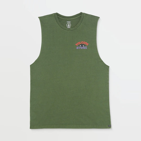 VOLCOM Stone Spectacle Sleeveless Tee - Dark Pine