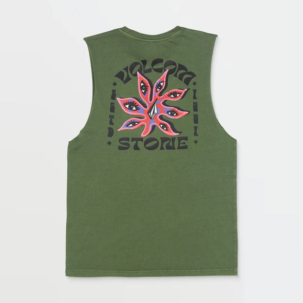 VOLCOM Stone Spectacle Sleeveless Tee - Dark Pine