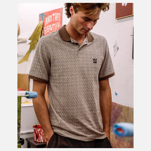 VOLCOM Stonelord Short Sleeve Polo - Brown Stone