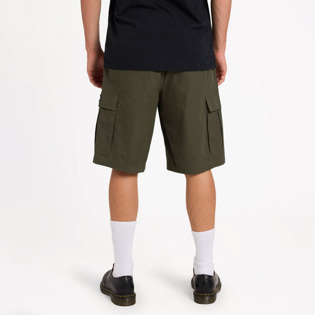 VOLCOM Tripper Elastic Waist Cargo Short - Squadron Green