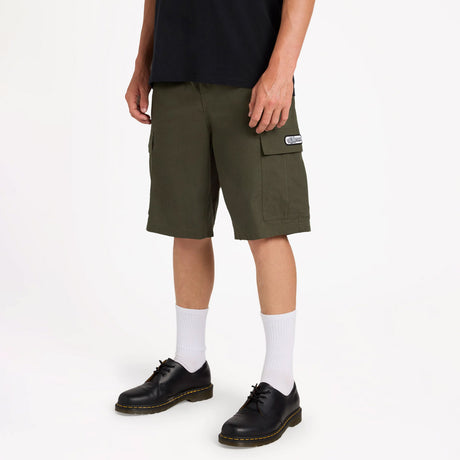 VOLCOM Tripper Elastic Waist Cargo Short - Squadron Green