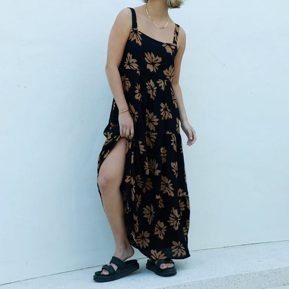 VOLCOM Viper Dress - Vintage Brown