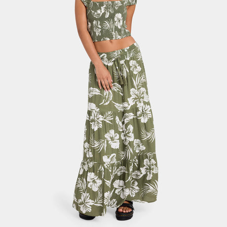 VOLCOM Viper Maxi Skirt - Moss Stone