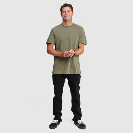 VOLCOM Wash Solid Short Sleeve Tee - Army Green Combo
