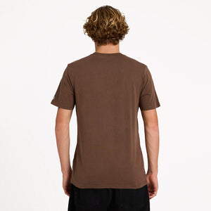 VOLCOM Wash Solid Short Sleeve Tee - Brown Stone