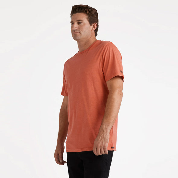 VOLCOM Wash Solid Short Sleeve Tee - Washed Red