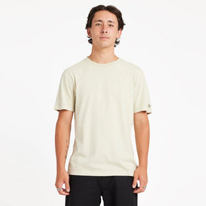 VOLCOM Wash Solid Short Sleeve Tee - Light Beige