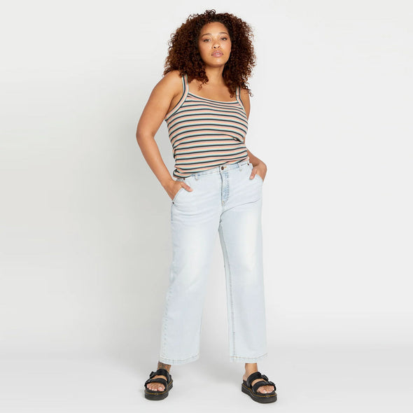 VOLCOM Women's 1991 Stoned Low Rise Jeans - Allover Stone Light