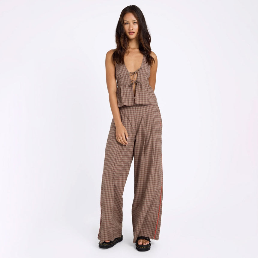 VOLCOM Women's Checker Pant - Earth