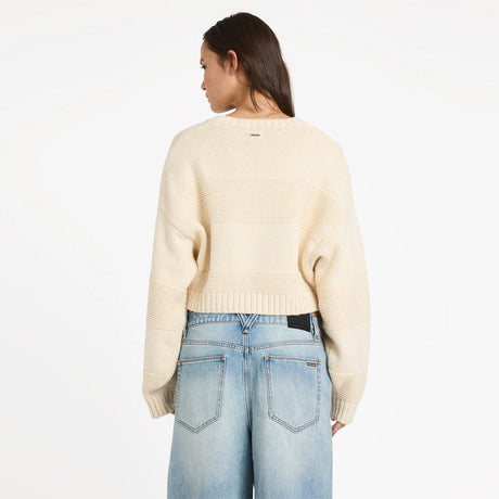 VOLCOM Women's Dayz Like This Sweater - Vintage White