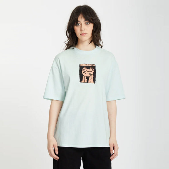 VOLCOM Women's Downtown Tee - Cloud Blue