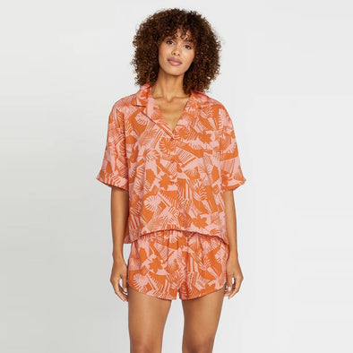 VOLCOM Women's Excapism Top - Burnt Sienna