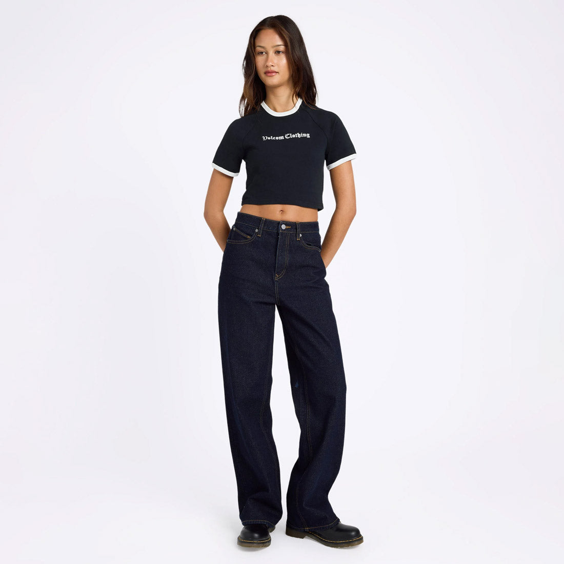 VOLCOM Women's Eyeonu Tee - Vintage Black