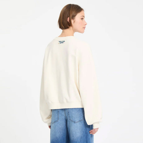 VOLCOM Women's Featured Artist Bruno Lucas Crew - Off White