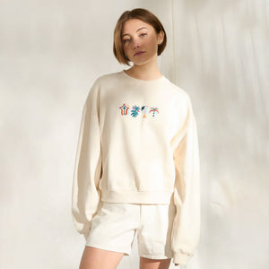 VOLCOM Women's Featured Artist Bruno Lucas Crew - Off White