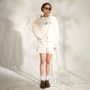 VOLCOM Women's Featured Artist Bruno Lucas Crew - Off White