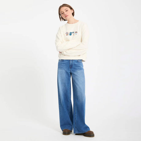VOLCOM Women's Featured Artist Bruno Lucas Crew - Off White