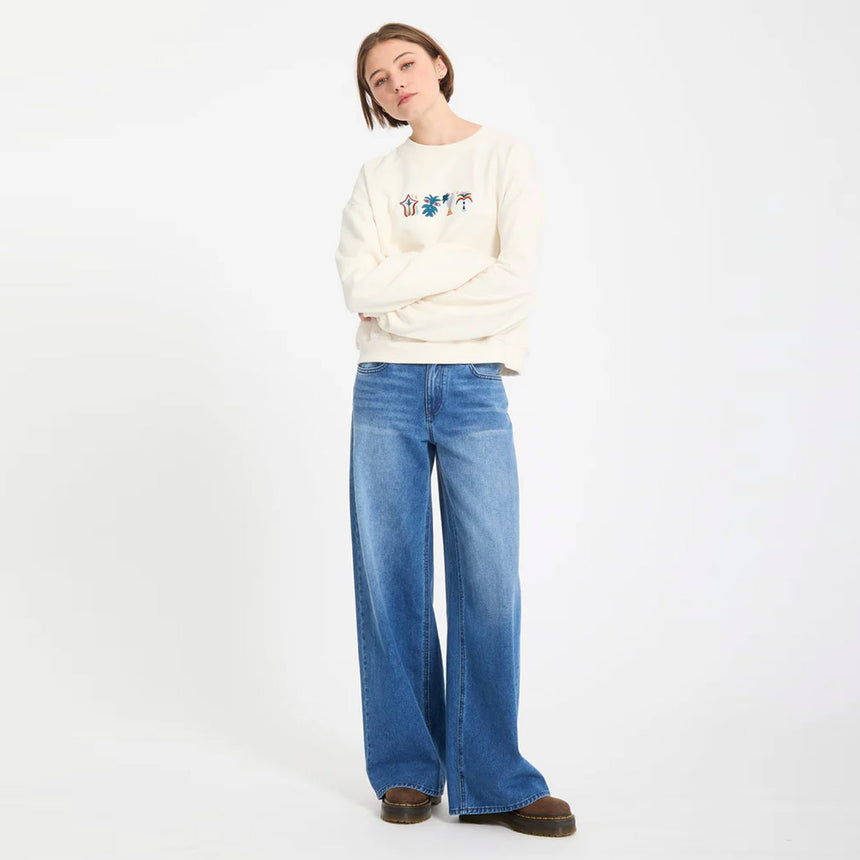 VOLCOM Women's Featured Artist Bruno Lucas Crew - Off White