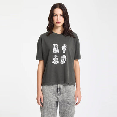 VOLCOM Women's Featured Artist Vaderetro 1 Tee - Vintage Black