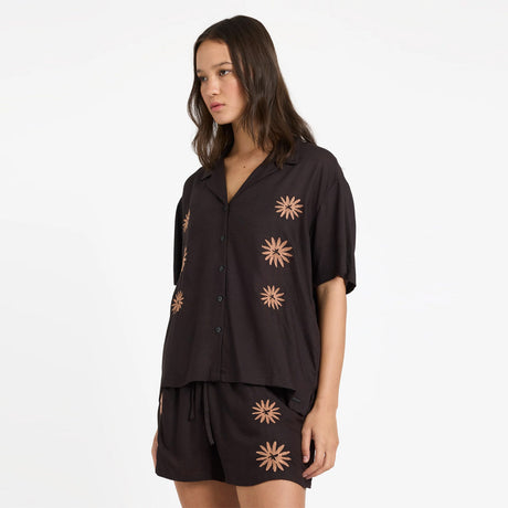 VOLCOM Women's Florez II Shirt - Vintage Black