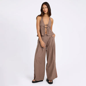 VOLCOM Women's Checker Pant - Earth