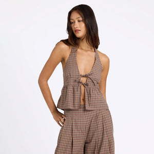 VOLCOM Women's Haltbae Top - Earth
