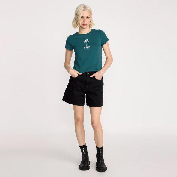 VOLCOM Women's Have A Clue Tee - Emerald Green