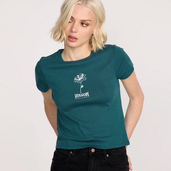 VOLCOM Women's Have A Clue Tee - Emerald Green
