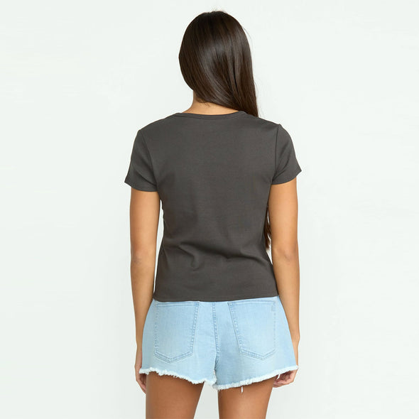 VOLCOM Women's Have A Clue Tee - Vintage Black